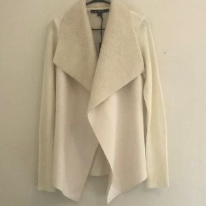 Le Chateau NWT faux suede lapel cardigan M
